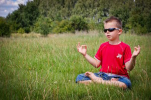 child meditating image